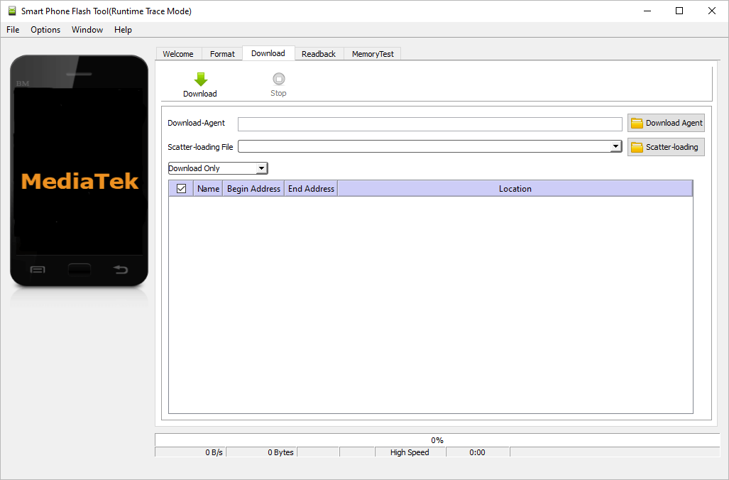 SP Flash Tool v5.1620 Preview