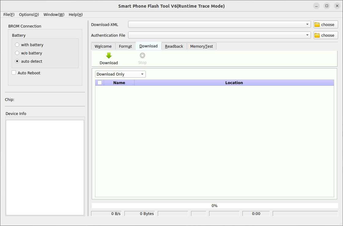 SP Flash Tool v6.2228 for Linux Preview